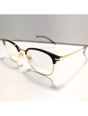 Firmoo S3571X Eyeglasses Black & Golden Frames Size: 52-20-145 BLUE LIGHT